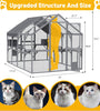 Outdoor Cat House Cat Fence, Upgraded Waterproof Cover - Gray