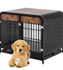 Heavy Duty Dog Crate Furniture Wooden Table 33inch Brown